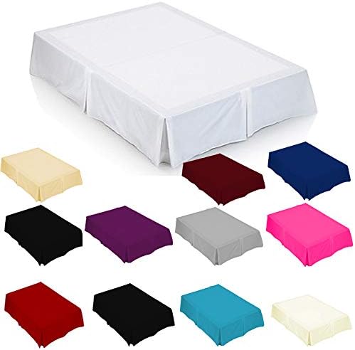 LAWRANCE CAPRINO LC Plain Soft PERCALE 180thread Base Platform valance sheet Plates style (SINGLE, WINE)