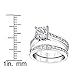 Sterling Silver Princess Cut Bridal Set Engagement Wedding Ring Bands With Cubic Zirconia
