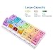 Weekly Pill Organizer - Push Button AM/PM Pill Case Box, Detachable 7 Day Pill Container, Extra Large Pill Case,Medicine Organizer Vitamin Holder for Pills/Fish Oil/Vitamin/Supplements - Twice-A-Day