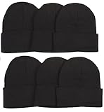 ToBeInStyle Men's Pack of 6 Double Layered Beanies