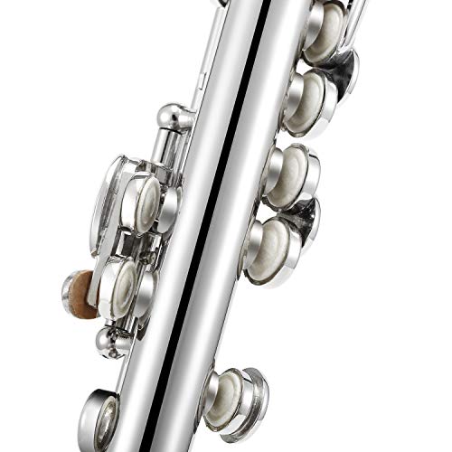 Eastar EPC-1 Nickel Plated Piccolo Key of C 2-Piece With Hard Case Fingering Chart, Cleaning Rod, Cloth, Swab and Gloves - Thumbnail 5