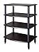 Pangea Audio Vulcan Four Shelf Audio Rack, Media Stand, and Components Cabinet 4 Shelf Espresso
