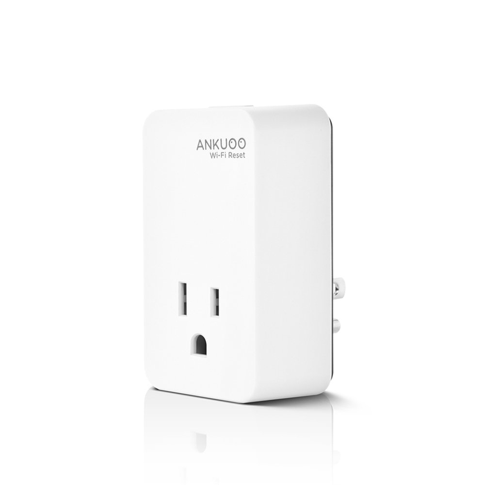 Ankuoo REC Wi-Fi Restarter Monitor Router/Modem/AP and Reset Power if WiFi Fails, 1.75 x 3 x 2.25 inch, White