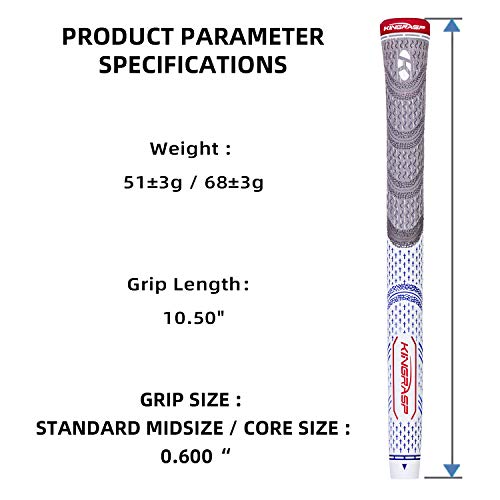Lehui Multi Compound Golf Grips Set of 2 (Free 2 Tapes) Medium Size,5 Clolors Optional. (red, Standard)