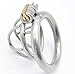 New Steel stainless male chastity device penis cage penis ring small cock sex toys A231-1 (cage with 50mm ring)
