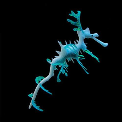 Leafy Sea Dragon S Blue Aquarium Fish Tank Landscape Decoration Glow Simulation Animal Plants Ornament no.29