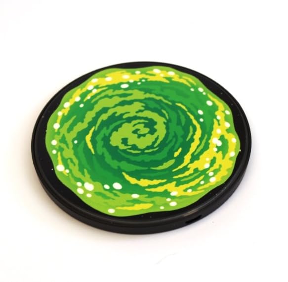 RICK AND MORTY Rick and Morty-10watt Fast Wireless charger-Fast QI Induction charger-Compatible with iPhone X,8/8plus, Samsung S9/S8/S8plus/S6Edge/Note8/Note5 - Design your scene with stickers