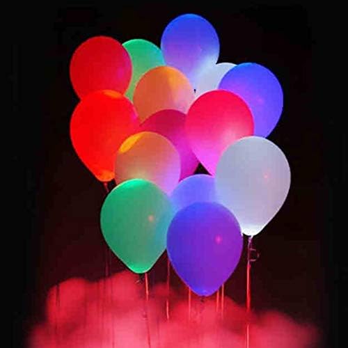 25pcs LED Balloon Light Lightning Ball Luminous Latex nitrogen Balloons Christmas Halloween Decor Wedding Birthday Party Baloons Supplies (g)