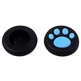 Extremerate Pack Of 2 Silicone Thumbsticks Grips For PS4 PS3 Xbox One Xbox 362 Controller Blue Cat Pad