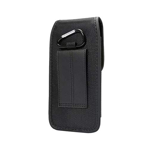 Mobiele telefoon riem Holster heuptas, mobiele telefoon heuptas voor mannen, 5.3"/6" universele verticale lederen flip cover telefoon riemclip case kaarthouder Pouch Carry portemonnee Fanny Pack met karabijnhaak lus - Image 3