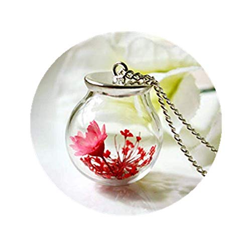 Botanical Jewelry, Real Flower Jewelry,Terrarium Necklace, Japanese Style, Cherry Blossom, Pressed Flower Necklace - Thumbnail 6