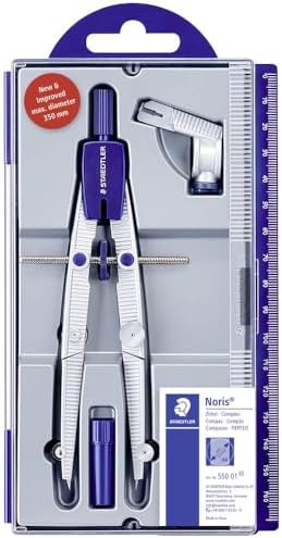 Noris 550 Compás escolar metal – ajuste rápido, Ø 395 mm