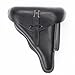 German WWII P38 Hardshell Black Leather Holster, P-38