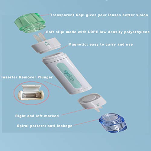AITIME RGP Hard Contact Lens Case with Plunger, SemiScleral Design