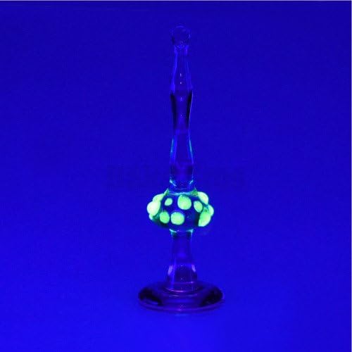 GLASS DABBER TOOL UV SHROOM WAND PURPLE ILLUMINATI 4"