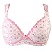 TANZKY® Women's Comfort Nursing Underwear Front Button Wirefree Bra (L, Pink Apple Pattern)