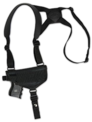 New Barsony Cross Harness Shoulder Holster for Compact 9mm 40 45 Pistols