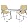 Mojawo 3-teiliges Campingmöbel Set – Alu-Tisch 80x60x68 Cm + 2 Campingstühle Anthrazit, Faltbar