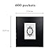 RECUTMS Photo Album 4x6 600 Photos Black Pages Large Capacity Leather Cover Memo Album Wedding Family Photo Albums Holds 600 Horizontal and Vertical Photos