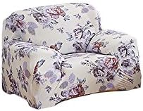 Elvoes Floral Printed Sofa Cover Anti-Slip Elastic Slipcover Stretch Polyester Fabric Soft Furniture Protector Couch Cover (One seater(35''-55''), Anny Garden)