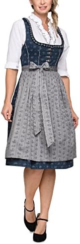 Stockerpoint Midi Dirndl 2pcs. Elizan darkblue 70cm
