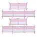 NoJo 4 Piece Secure Me Crib Liner, Lattice, Dark Pink
