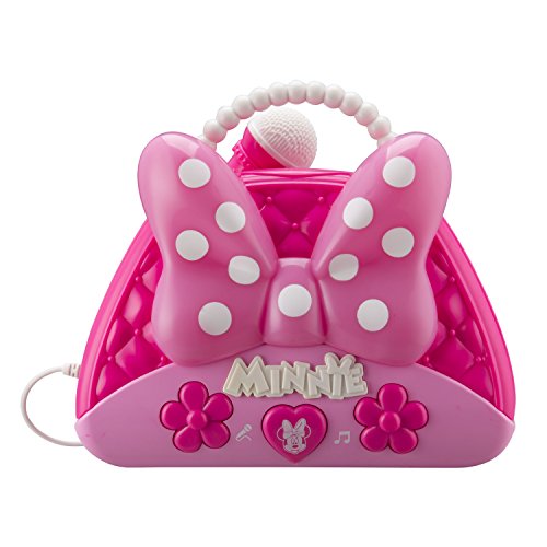 Minnie-Mouse-Voice-Change-Boombox-With-Microphone-Sing-Along-To-Built-In-Music-Or-Connect-Your-Own-Device-Minnie-Bowtique-Voice-Change-MP3-Boombox-for-Girls-Who-Love-To-Sing