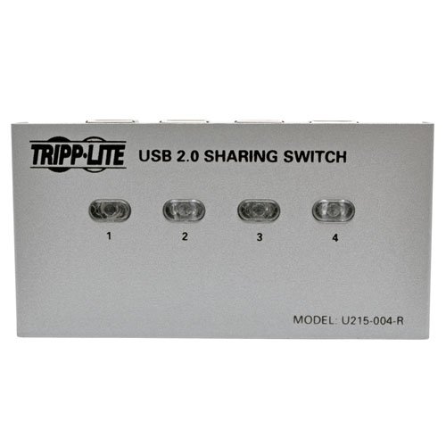 Tripp Lite 4-Port USB 2.0 Hi-Speed Printer / Peripheral Sharing Switch (U215-004-R)