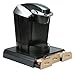 Mind Reader 36 Capacity 'Anchor' Triple Drawer K-Cup, Dolce Gusto, CBTL, Verismo, Single Serve Coffee Pod Holder Drawer, Black with Brown Wood Veneer