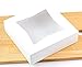 Chefible Extra Thick Durable Pie Box With Window and Pie Tins, Box Is 9x9x2.5 Inches, Perfect for Pies and Pastries, Set of 10