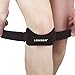LOKSER 2-Pack Premium Patella Knee Tendon Support Strap Bands | Adjustable Knee Brace with Medical Grade EVA Guard Pad for Pain Relief | for Men & Women, One Size Fits All (Black)