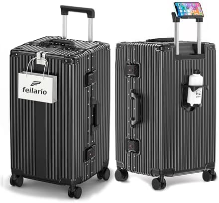 Amazon.com | feilario PC Hardside Carry On Luggage, Aluminum Frame