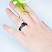 JunXin Princess Trillion &Radiant Cut Sapphire Blue Birthstone Black Gold Ring Size5/6/7/8/9/10/11(8)