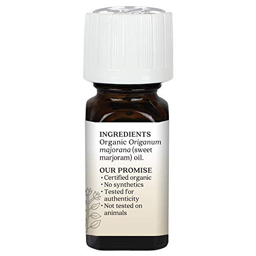 Aura Cacia Certified Organic Pure Sweet Marjoram Essential Oil | 0.25 fl. oz. | Origanum majorana
