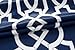 DriftAway Abigail Geometric Trellis Pattern Window Curtain Valance Rod Pocket 52 Inch by 18 Inch Navy