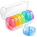 DANYING Large Pill Organizer 2 Times a Day, Weekly Pill Box, AM PM Pill Case, Rainbow Pill Container 7 Day, Twice A Day Vitamin Case