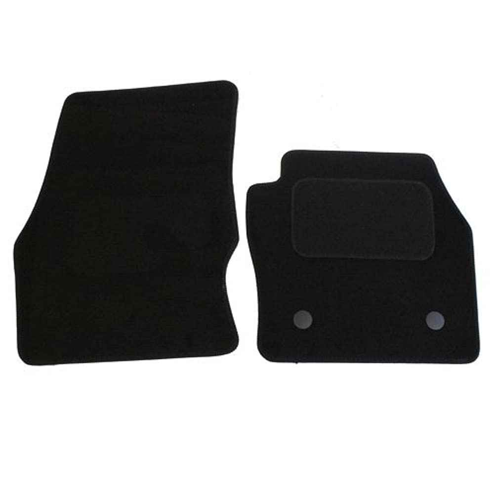 JVL 3349 Fully Tailored 2-Piece Van Mat Set with 2 Clips - Black