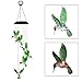 Epicgadget Hummingbird Solar Light - Color Changing Wind Chime for Outdoor Garden, Walkway, Pathway, Backyard - Christmas Decoration, Party Decor (Green Wing)