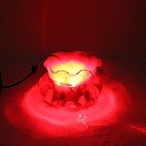 LemonBest Night Light 24V 12 LED Ultrasonic Fog Mist Maker Fogger Atomizer Air Humidifier With Power Supply