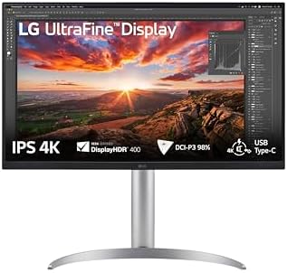 27UQ850V Monitor 27" UltraHD 4K LED IPS HDR 400, 3840x2160, AMD FreeSync 60Hz, Audio Stereo 10W, HDMI 2.0 (HDCP 2.3), Display Port 1.4, USB-C (90W), USB 3.0, AUX, Stand Pivot, Flicker Safe, Bianco