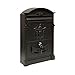 ALEKO USMB-05BK Elegant Wall Mounted Mail Box with Retrieval Door, 2 Keys and Bolts, Black