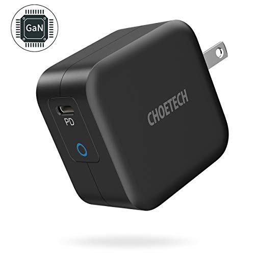 USB C Charger, CHOETECH 61W Power Delivery Fast Charger [PD 3.0 & GaN Tech] Type C Foldable Wall Charger Compatible with iPhone 11/Pro/Pro Max, MacBook Pro/Air, iPad Pro, Dell XPS, Pixel 4 and More