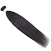 Odir Kinky Straight Human Hair Bundles 16 Inch Unprocessed 9A Brazilian Yaki Straight Virgin Hair Weave 1 Bundle 100g/Bundle Kinky Straight Hair Extensions Natural Color