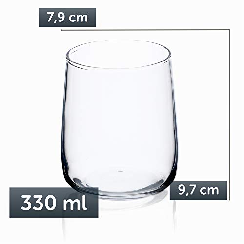 KADAX Wassergläser, Set von 6, Trinkgläser, Saftgläser aus Glas, robuste Gläser für Wasser, Saft, Garten, Party, Drink… – Bild 3