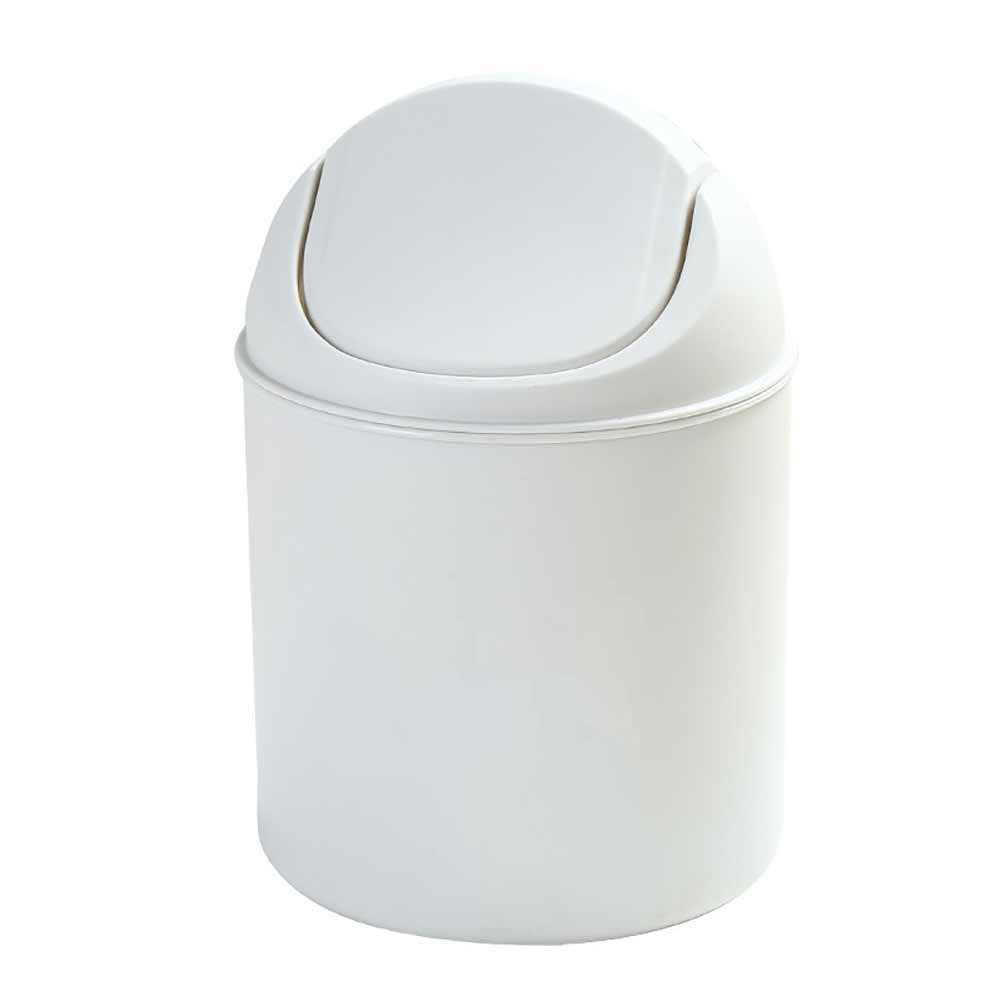 Etbotu Mini Creative Desktop Swing Trash Can Small Plastic Waste