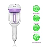 Car Humidifier, econoLED Mini Air Purifier Aroma Diffuser Air Freshener Purifier Aromatherapy Mist Maker with 180 Degree Rotation, Suit for Water Soluble Essential Oils Protable Diffuser (Purple)