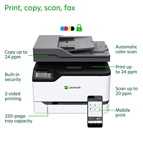 lexmark mc3224adwe laser multifunction printer 40n9050