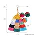 BRUCEWANG Hand Made Colorful Bohemian Pom Pom Tassel Handbag Charms key chain women-Gift (Style C)