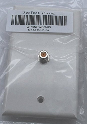 High Frequency Coaxial Rg6 Keystone F-Connector F81 Single Jack Wall Plate White Cable TV