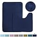 2 Pack Non Slip Memory Foam Bathroom Rugs Non Slip Bath Mat Set Absorbent Super Cozy, Flannel Bathroom Rugs